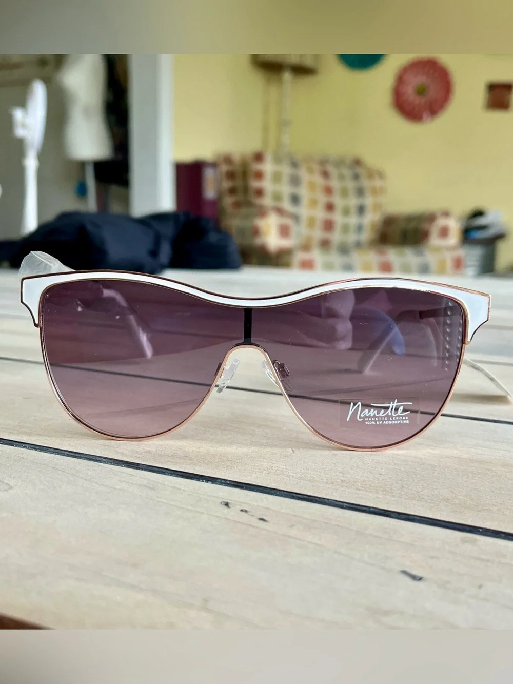 Nanette Lepore Pink Gradient Shield Sunglasses